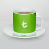 t-Series Mug & Saucer-Lime Green (250ml)